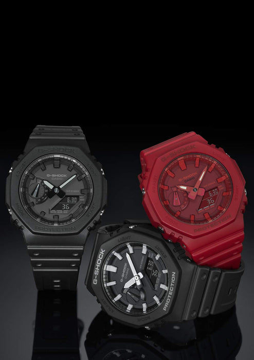 Casio G-Shock Herren-Armbanduhr, schwarz, mit Carbon-Kernschutz, GA-2100-1Ajf, Originalprodukt aus den USA