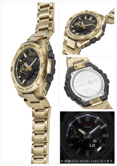 Casio G-Shock G-Steel Bluetooth Men's Gold Watch Gst-B500Gd-9Ajf - Genuine Domestic Product
