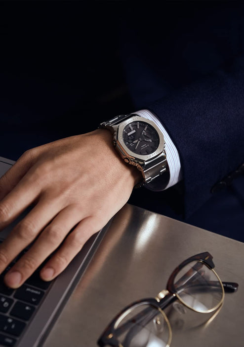 Casio G-Shock GM-B2100D-1Ajf Full Metal Solar Men's Silver Watch with Bluetooth