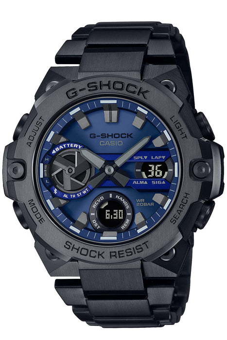 Casio G-Shock Gray Men's G-Steel Watch with Smartphone Link Carbon Core Guard Structure - Gst-B400Bd-1A2Jf