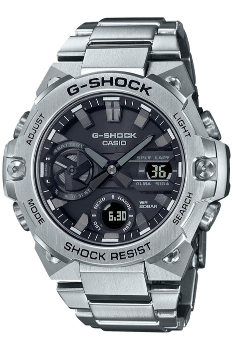 G-Shock G-Steel Men's Silver Watch Gst-B400D-1Ajf with Smartphone Link Carbon Core Guard