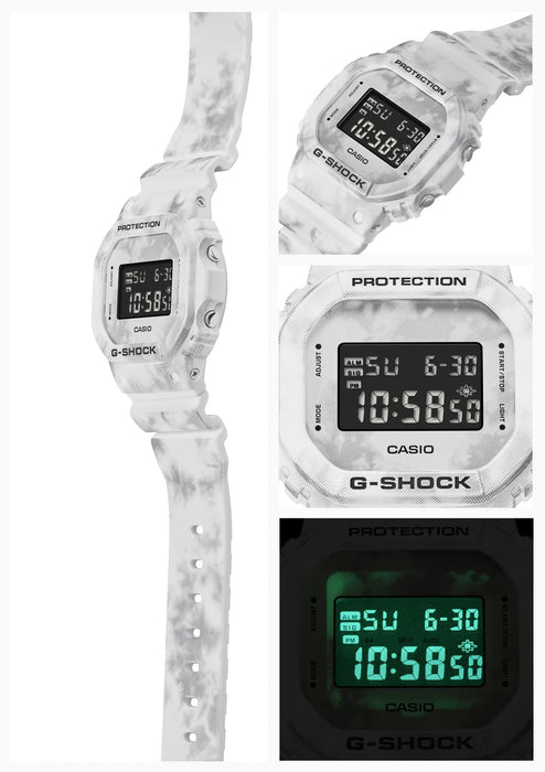 Casio G-Shock Men's White Watch DW-5600GC-7JF Domestic Genuine Grunge Snow Camouflage