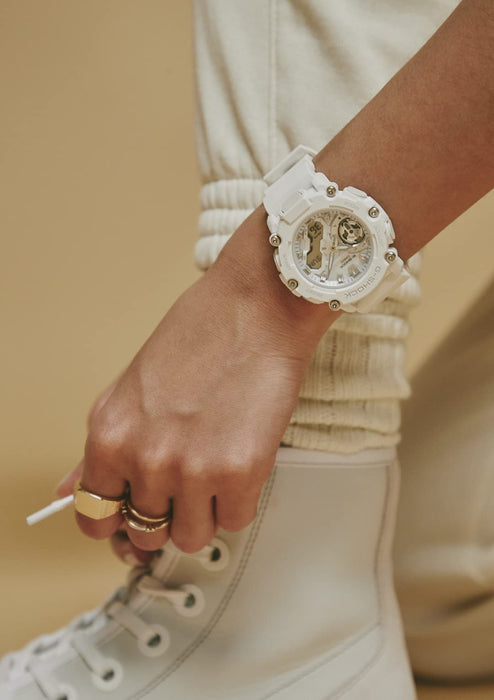 Casio G-Shock Women's Mid-Size White Watch - Genuine Domestic Model GMA-S2200M-7AJF