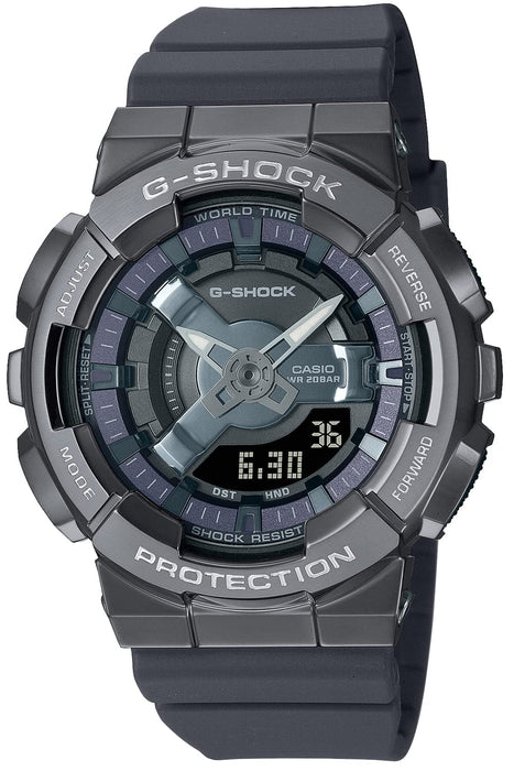 G-Shock Women's Mid-Size Gray Metal-Covered Watch GM-S110B-8AJF by Casio