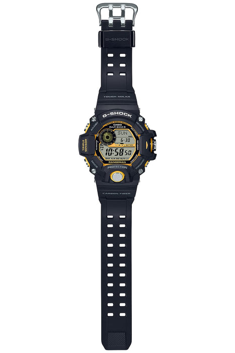 G-Shock Rangeman Men's Solar Radio Watch GW-9400YJ-1JF Black x Yellow - Casio Genuine