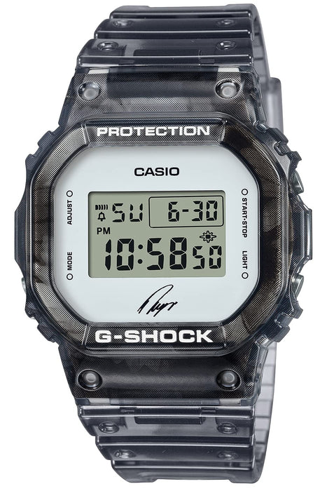 Casio G-Shock Herren-Skelettuhr DW-5600RI22-1JR, Ryo Ishikawa Signature-Modell, Schwarz