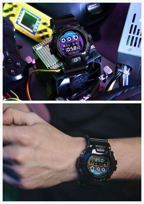 Casio G-Shock Virtual Rainbow DW-6900RGB-1JF Men's Black Watch - Authentic Domestic Series
