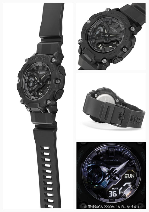 Casio G-Shock GA-2200BB-1AJF Men's Durable Black Watch