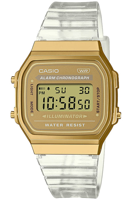 Casio A168Xesg-9Ajf Unisex Skeleton X Gold Watch