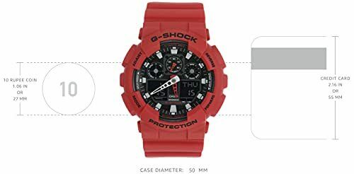 Casio Watch G-shock Ga-100b-4a Men's Red In Box