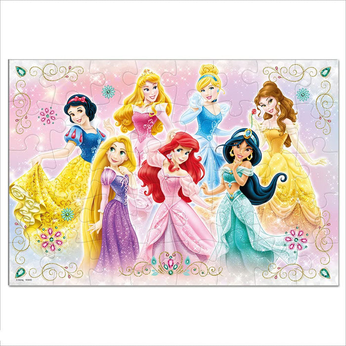 TENYO Dk40-371 Jigsaw Puzzle Disney Sparkling Dresses Princesses 40 Pieces Child Puzzle