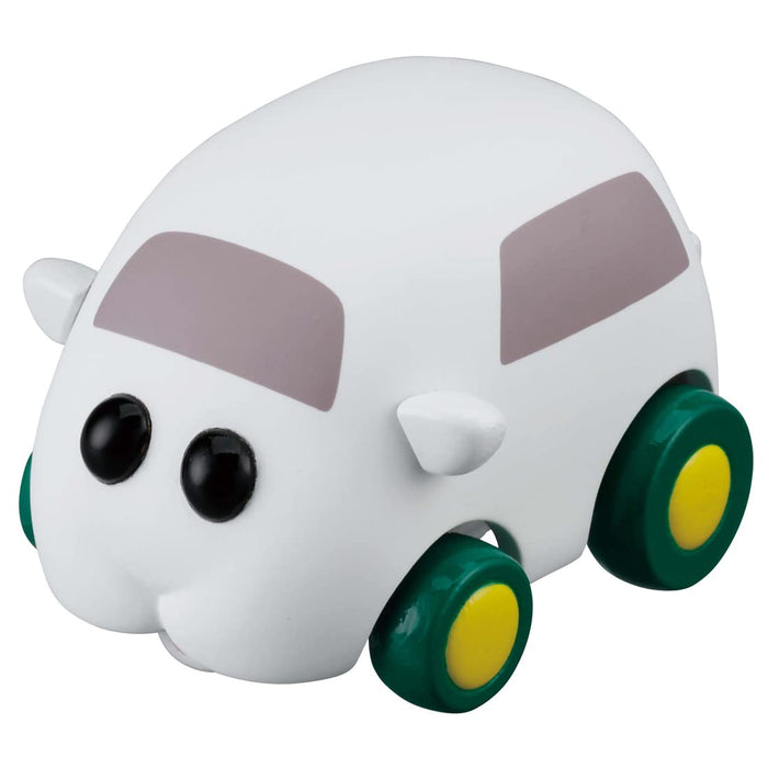 Takara Tomy Choro Q Pull-Back Mini-Car: Pui Pui Molcar 02 Shiromo - Toys Made In Japan
