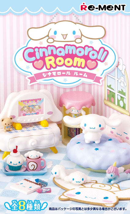 RE-MENT Sanrio Cinnamoroll Room 1 Box 8-teiliges Komplettset