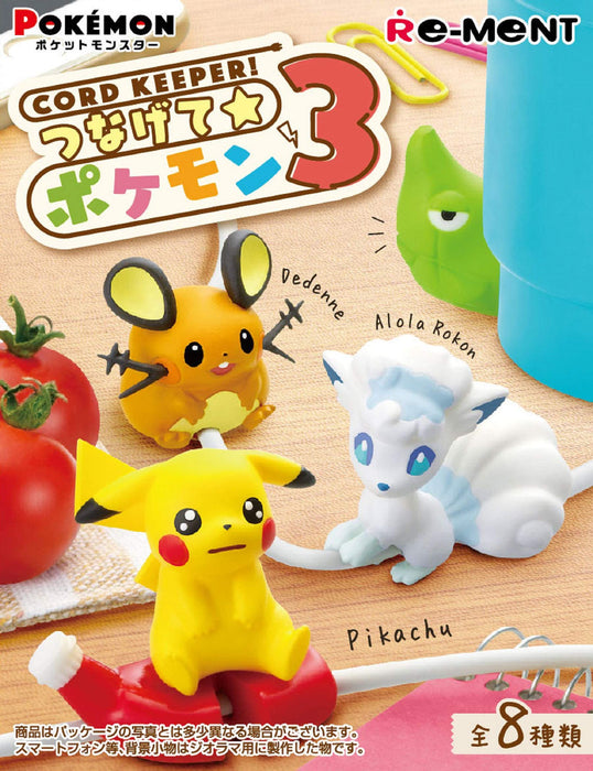 RE-MENT - Cord Keeper ! Connectez Pokemon Vol. 3 - 1 boîte 8 pièces ensemble complet