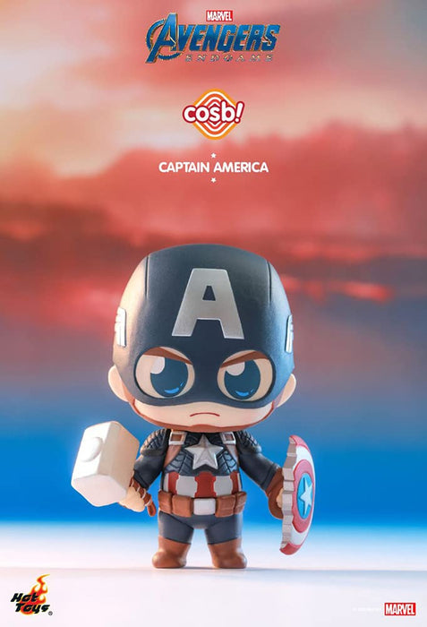 Cosbi Marvel Collection Movie Avengers/Endgame Captain America #010 Non-Scale Figure Blue Height Approx. 8Cm Cbx039