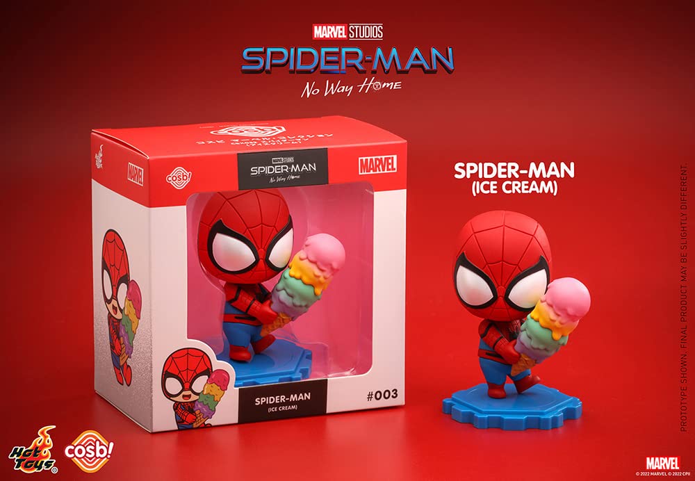 Cosbi Marvel Collection Movie Spider-Man: No Way Home Spider-Man (Ice Cream) #003 Non-Scale Figure Red Height Approx. 8 Cm Cbx032