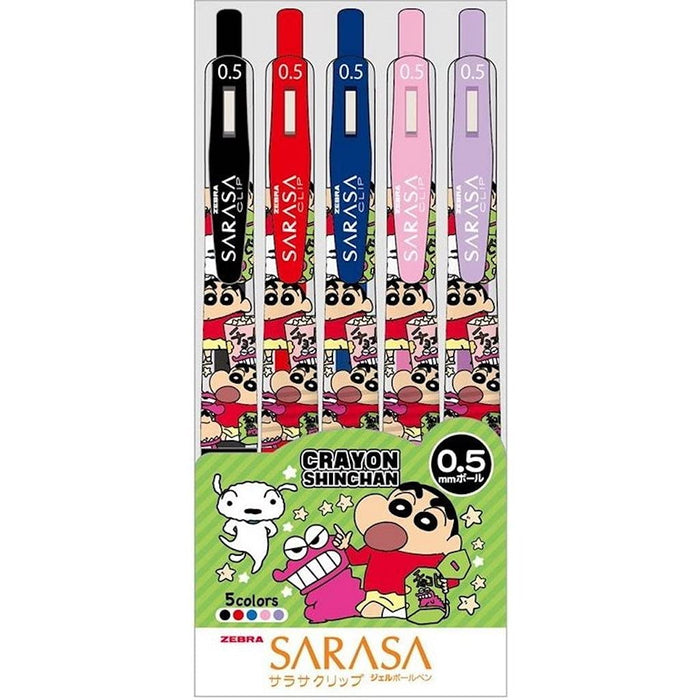 T'S Factory Color Stylo à bille Lot de 5 crayons Shin-Chan Sarasa 0,5 mm