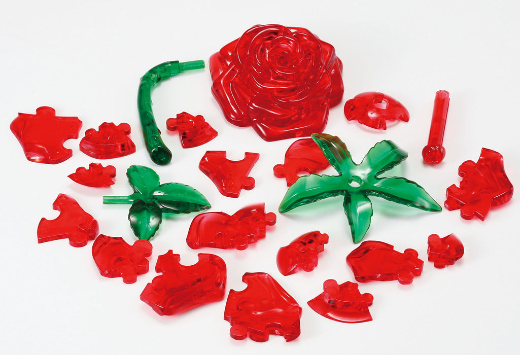 Beverly Crystal 3D Puzzle 50113 Red Rose 3D Flower Jigsaw Puzzle Block Toys