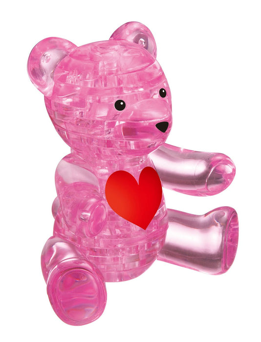 Beverly Teddy Bear (Pink) Standard Crystal Puzzles Teddy Bear 3D Puzzle Toys