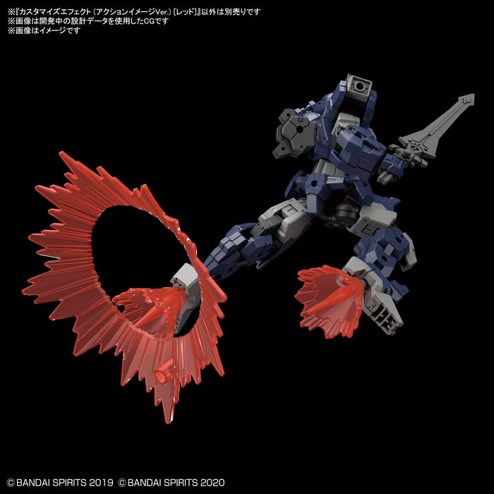 BANDAI 30Mm 1/144 Customize Effect Action Image Ver. Red Plastic Model