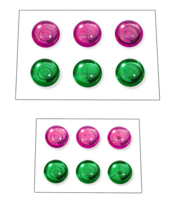 Bandai Spirits Pink and Green 3D Lens Sticker Plastic Model Kit Customized Material