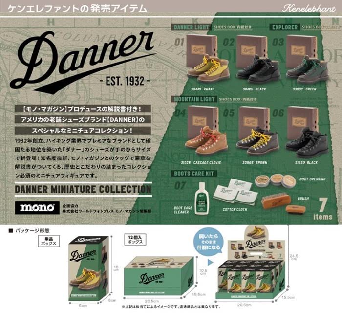 KEN ELEPHANT Danner Miniature Collection 12Pcs Box
