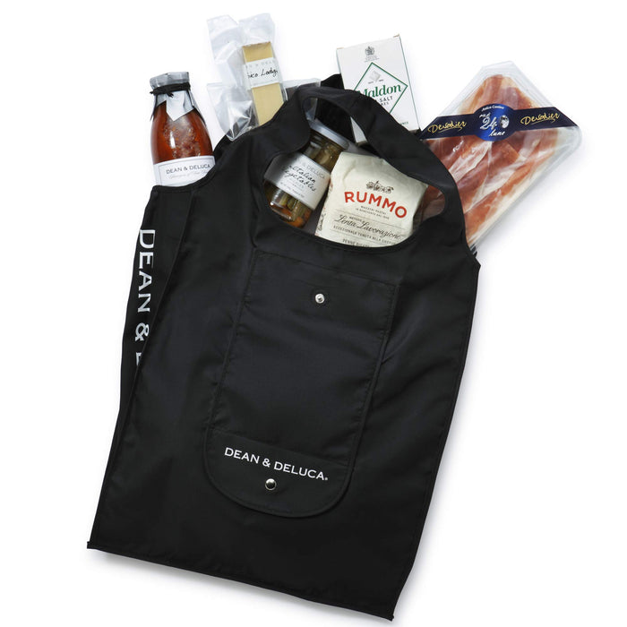 Dean & Deluca Eco Bag Foldable Lightweight Compact Plastic Japan - Black Shopping Bag