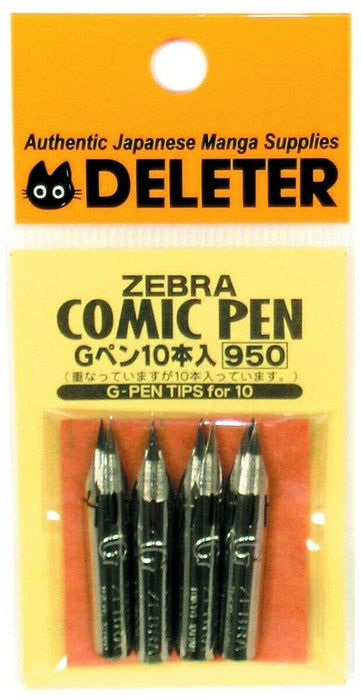Deleter 342-1015 Zebra Comic Pen G-Pen Spitzenspitze für 10-teiliges Set