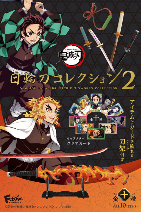 F-TOYS Demon Slayer Kimetsu No Yaiba Nichirin Sword Collection 2 10er-Pack