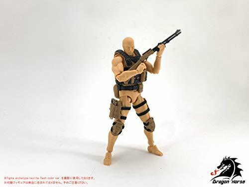 Dh-e001ad Équipement pour figurine mobile à l'échelle 1/12 : Set A Assault Desert Ver.