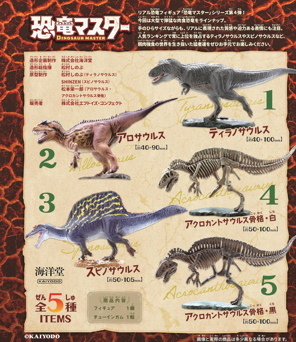 F-Toys Confect Japan Dinosaur Master 4 Candy Toys/Gum 10 Pieces