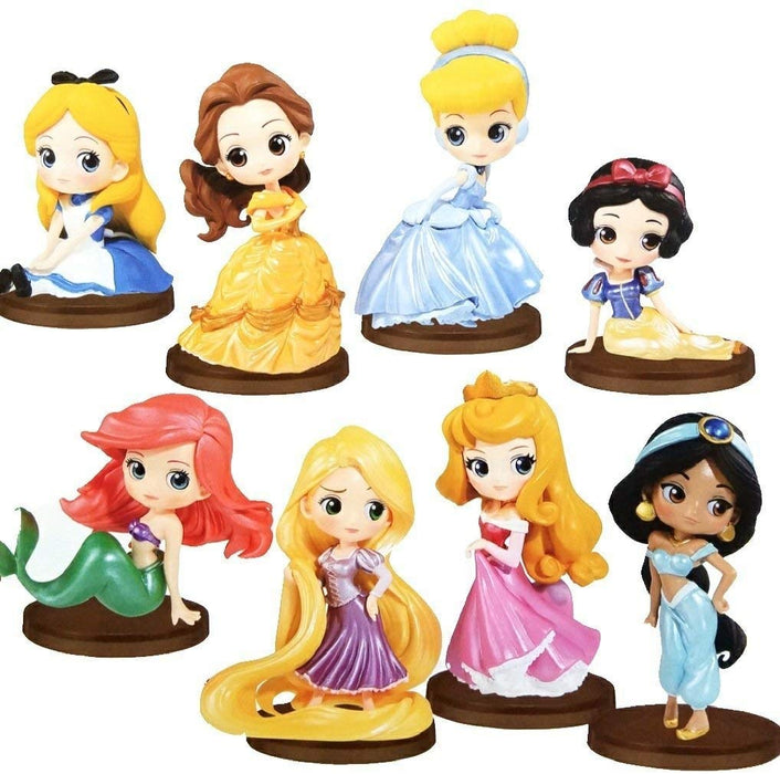 Banpresto Japan Q Posket Petit Girls Festival 8 Types Set Alice Bell Cinderella Snow White Ariel Rapunzel Aurora Jasmine