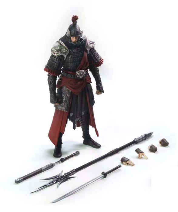 Dodowo X D20Studio  Dawn Of Kingdoms  Chinese Swordsman [Silver] 1/12 Scale Pvc Abs Painted Action Figure