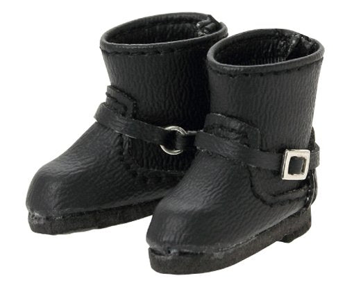 Double Buckle Boots Black Pureneemo Common Akt112-Blk Doll Accessories