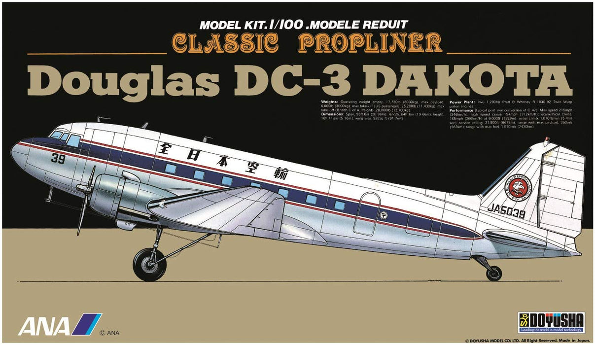 Doyusha 1/100 Ana Douglas Dc-3 Dakota Plastique Modèle