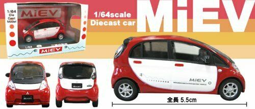 Doyusha Mitsubishi I-miev 1/64 Die-cast Miniature Cars Red / White Painted