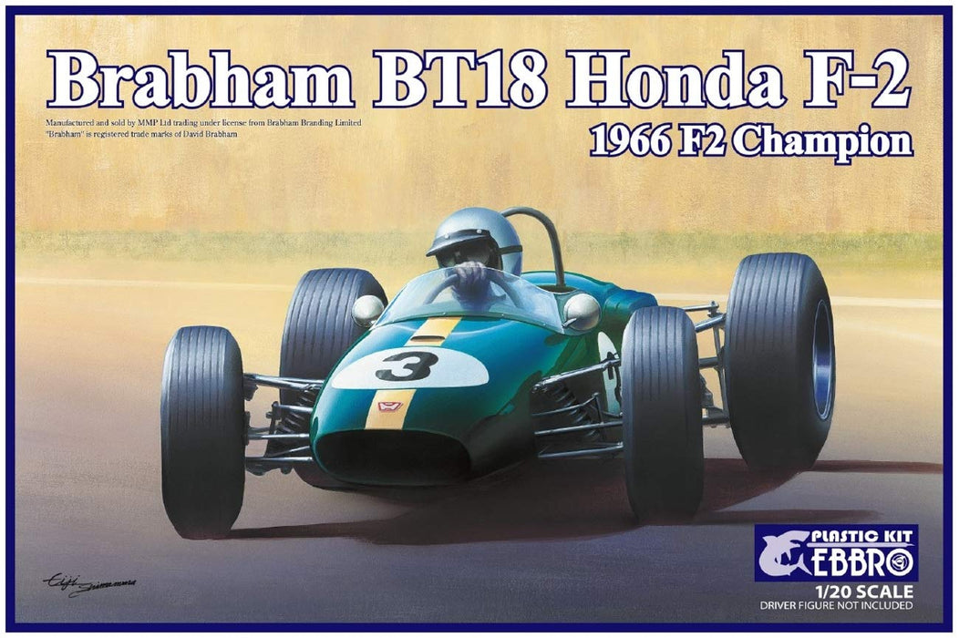 EBBRO 20022 Brabham Honda Bt18 F2 1966 Champion Kit de modèle en plastique à l'échelle 1/20