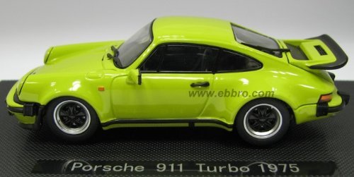 EBBRO 43753 Porsche 911 Turbo 1975 Light Green 1/43 Scale