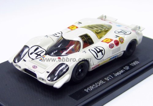 Ebbro Porsche 917 Kurzheck Japan GP 1969 Nr.14 (Weiß) 1/43 Druckguss-Modellautos