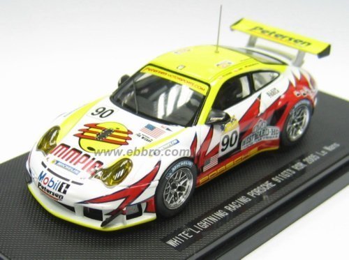 Ebro 1/43 White Lightning Porsche 911 Gt3 Rsr 2005 Le Mans White/Yellow Finished Product