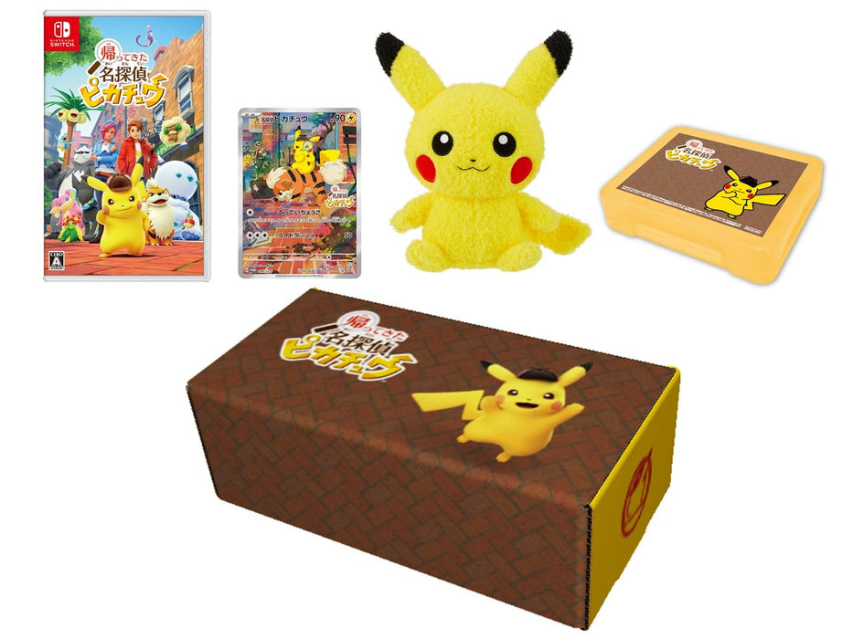Pokémon Detective Pikachu Return For Nintendo Switch +  Pikachu promo + Plush
