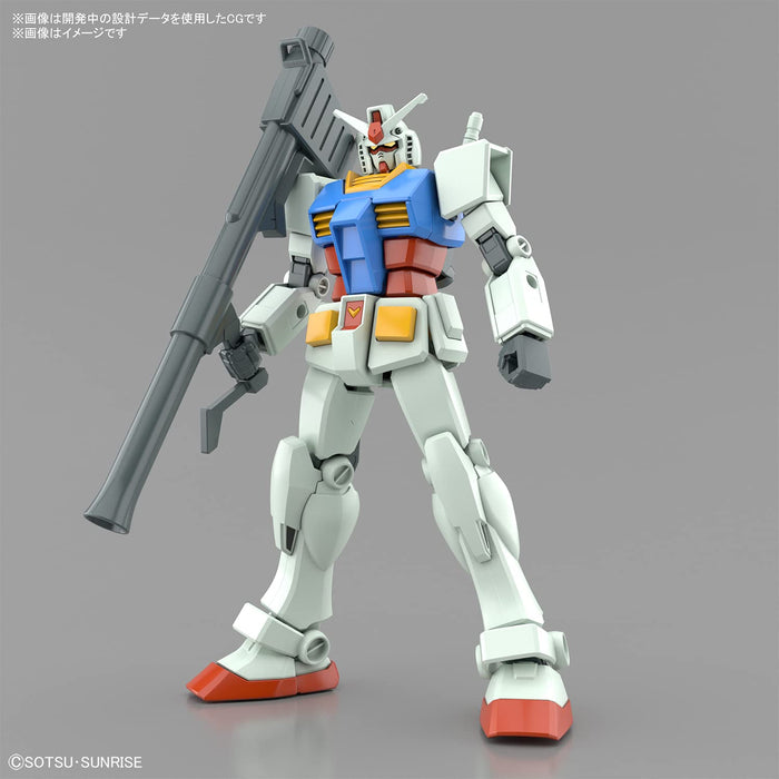 BANDAI Entry Grade 1/144 Rx-78-2 Gundam Ensemble complet d'armes Modèle en plastique