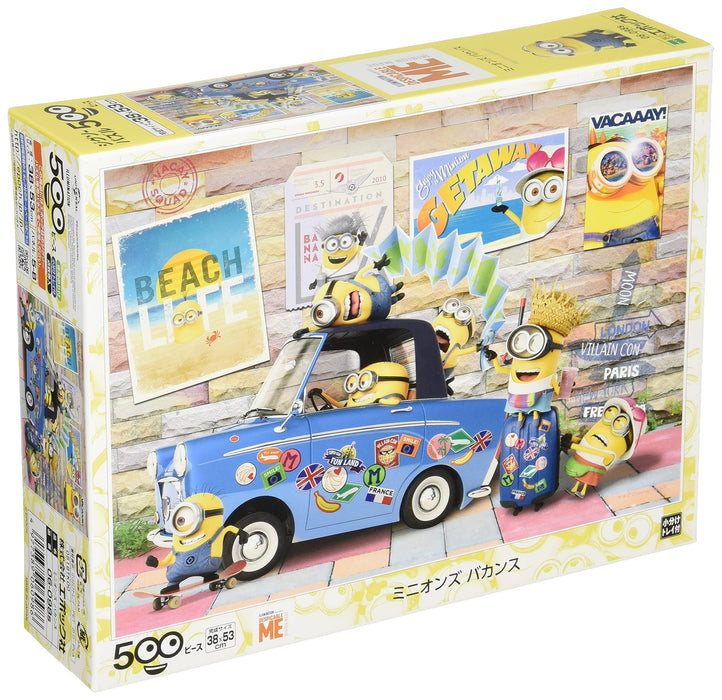 Epoch Minions Vacation Jigsaw Puzzle 500 Pieces with Glue & Spatula 38 x 53cm