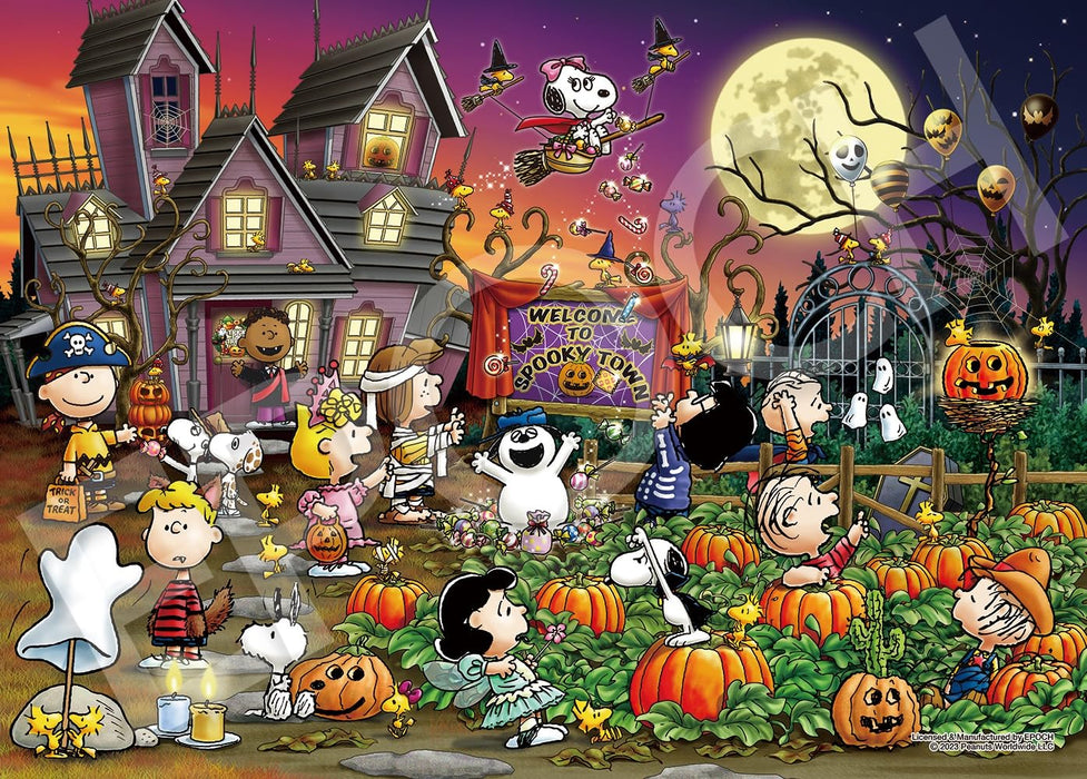 Epoch 500pc Snoopy Halloween Jigsaw Puzzle 06-704S w/Glue & Score Ticket