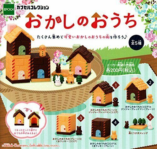 Epoch Sweets Home Figur 5 Set Full Mascot Gachapon Mini Capsule Toys Japan Cute