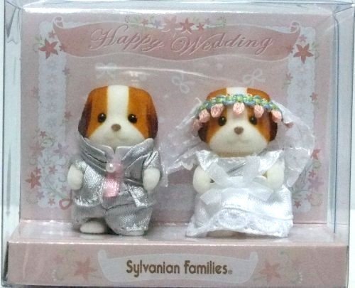 Epoch Sylvanian Families Chiffon Dog Baby Pair Wedding Set