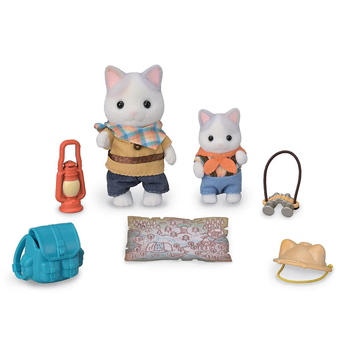 Epoch Sylvanian Families Latte Cat Siblings Dollhouse Set Kids Toy for 3+