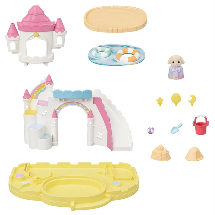 Epoch Sylvanian Families Castle Pool Play Set S-72 St Mark Certified Toy for Ages 3+