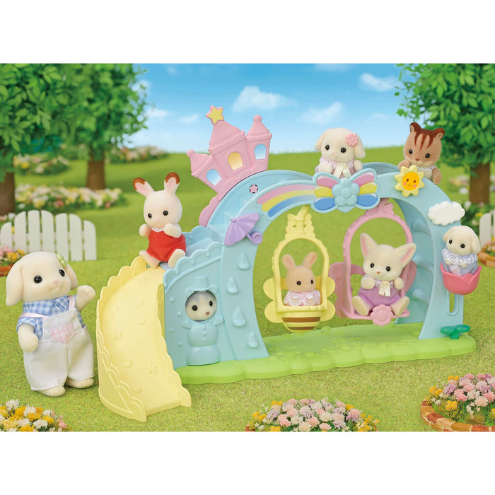 Epoch Sylvanian Families Playset S-71 St Mark Certified Ages 3+ Dollhouse Swing Set