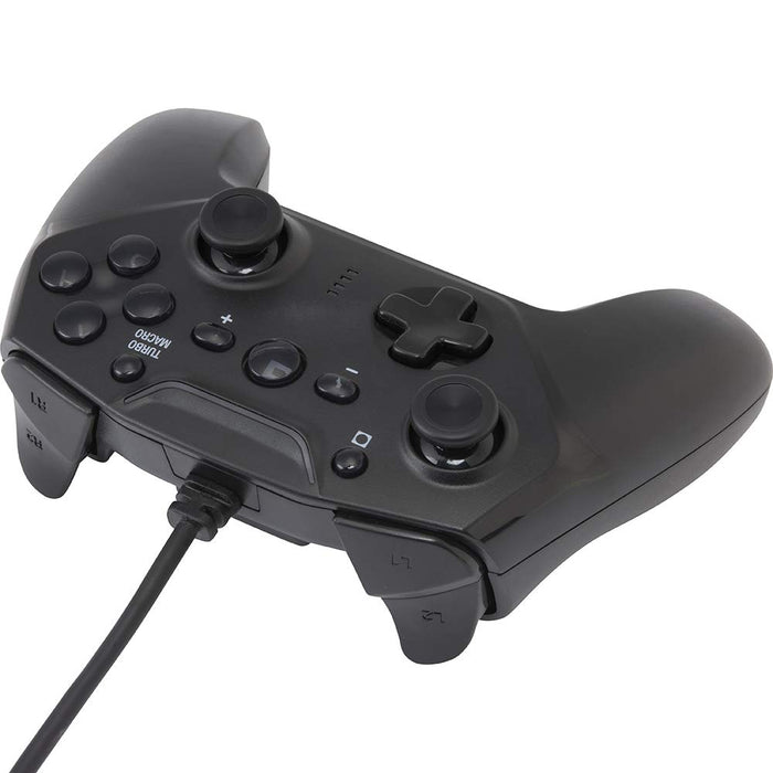 Cyber Gadget Wired Gyro Controller Rapid Fire/Rear Button for Switch Black